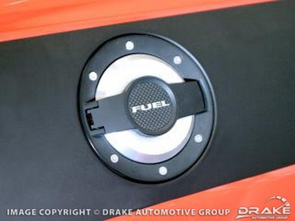 Drake Automotive Billet Black Fuel Door Dodge Challenger - Click Image to Close